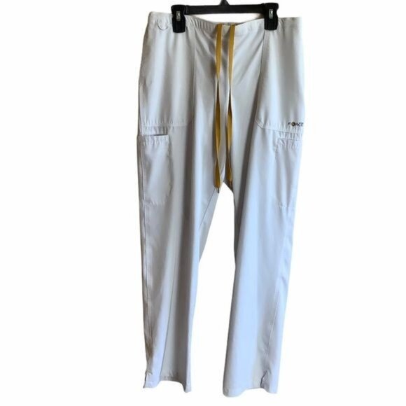 Carhartt Force Scrub Pants Drawstring Cargo Medium Petite White - Picture 1 of 7